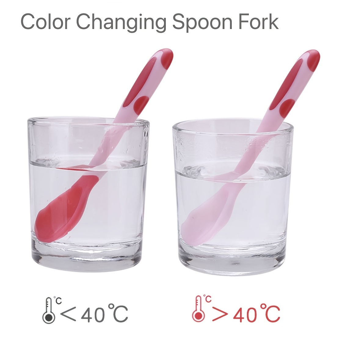 Toddler Fork Spoon Set With Case Color Changing Forks And - Temu