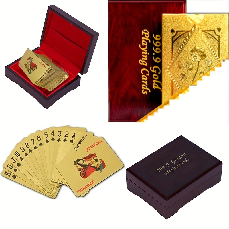 Carte Poker Foil, Carte Gioco Dorate, Giochi Tavolo Famiglie