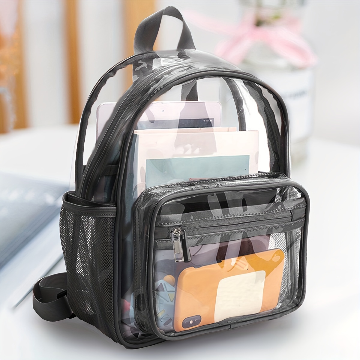 Mini shop clear backpack