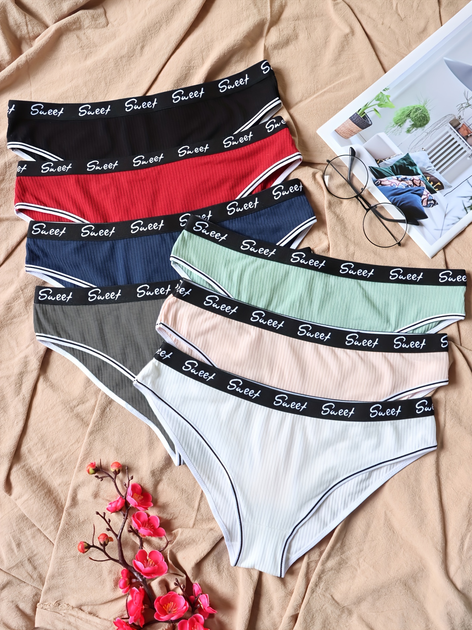 Letter Tape Briefs Comfy Breathable Stretchy - Temu