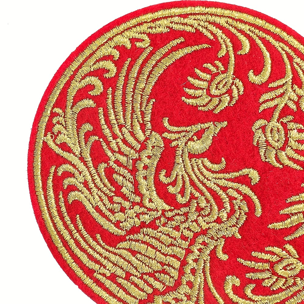 Dragon & Phoenix Back Patch Embroidered Large Patches for Jackets