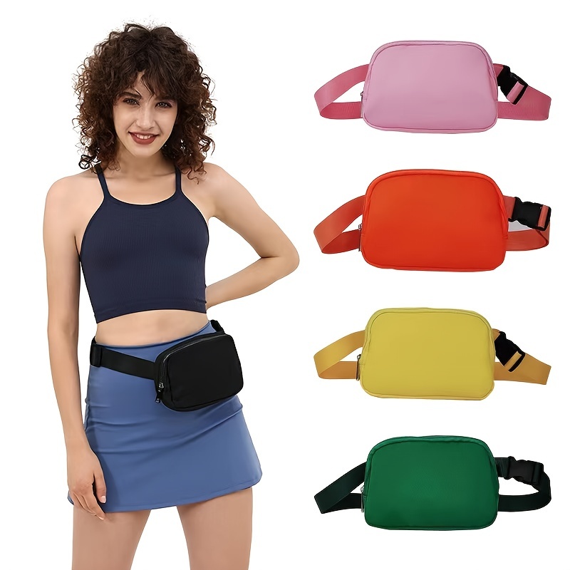 Solid Crossbody Belt Bag