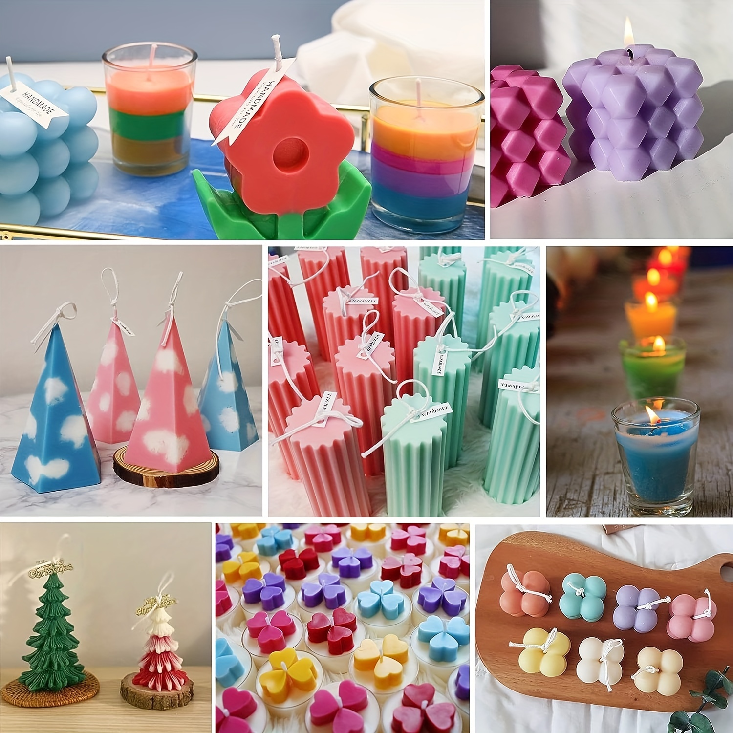 Tintes para velas, Chips, fabricación de velas DIY, 34 colores populares,  no tóxico, Natural, seguro, cera