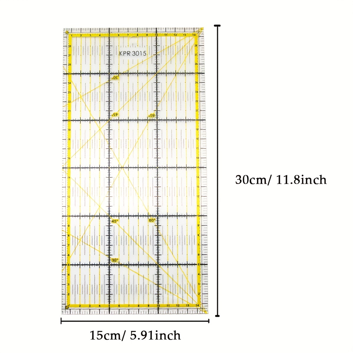 Acrylic Sewing Ruler, Square Quilting Rulers, Fabric Cutting Ruler Clear  With Double-colored Grid Lines For Precision Cutting - Temu United Arab  Emirates