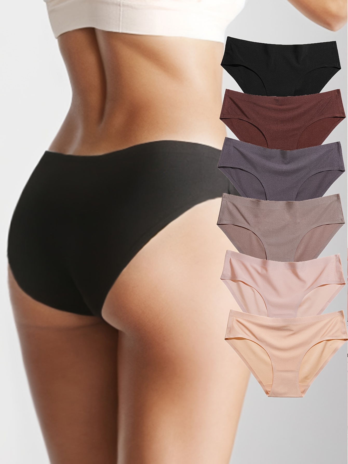 Solid Hipster Briefs Comfy Breathable Stretchy Intimates - Temu
