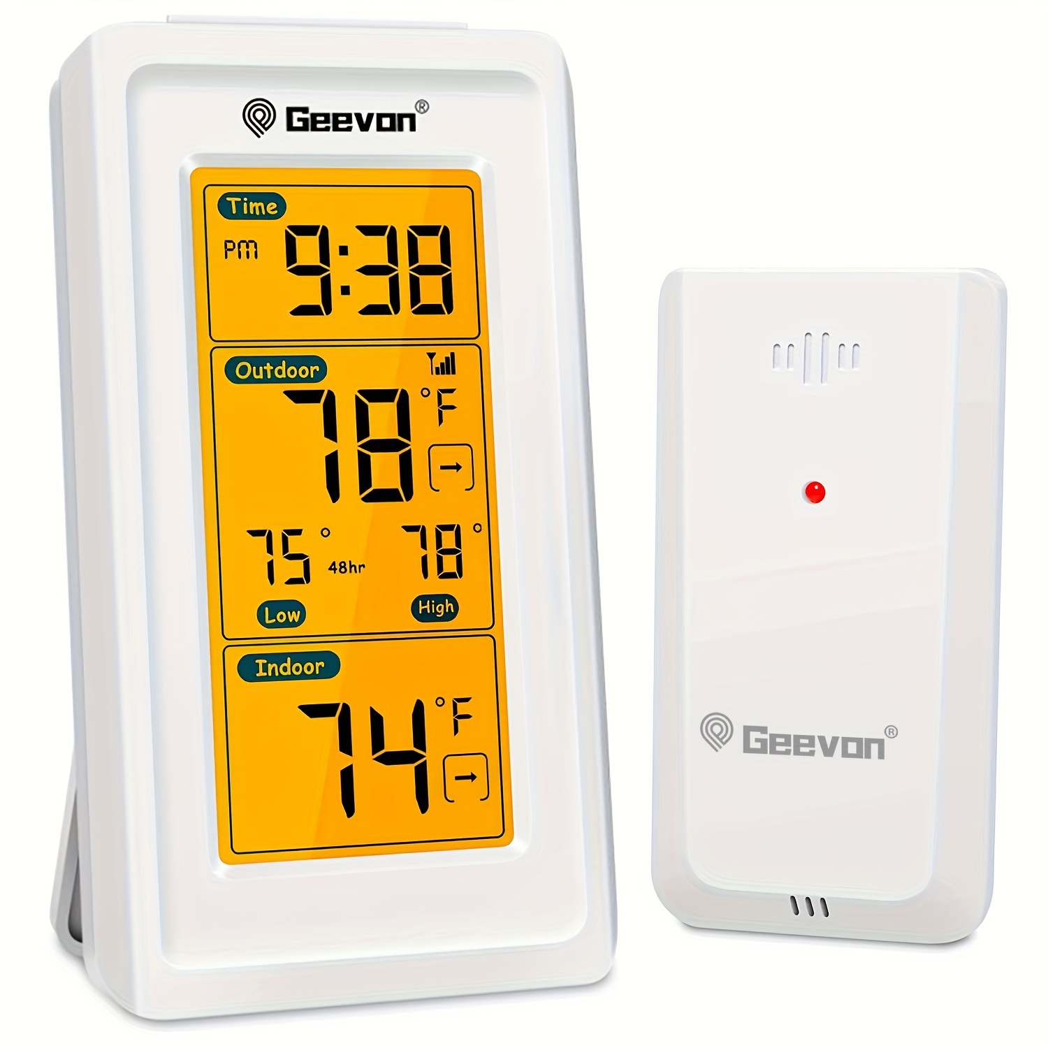1 Stück, Thermometer, Innen-außenthermometer, Digitales Kabelloses
