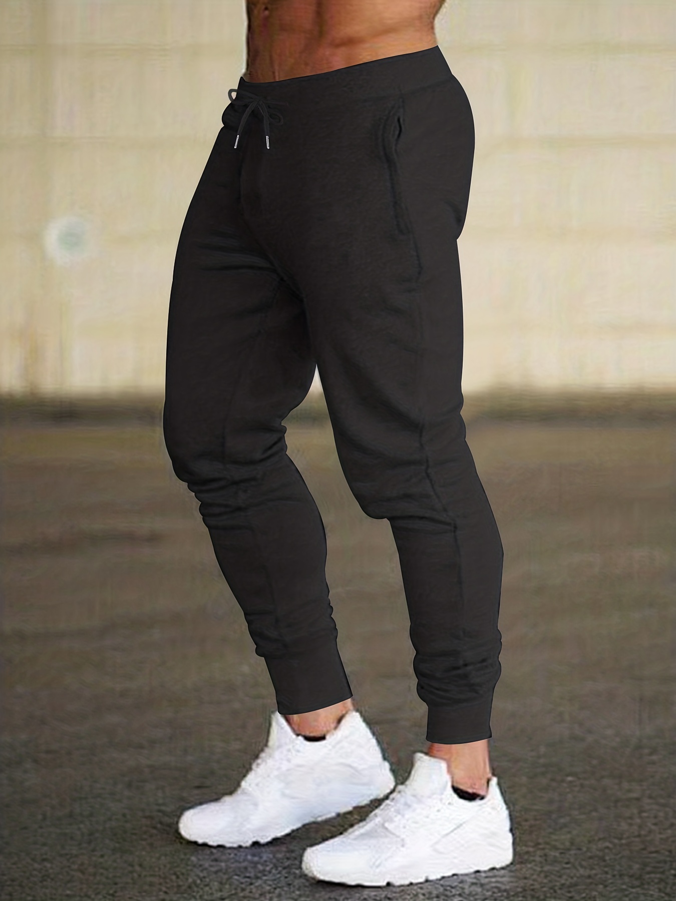 Men's Stretch Casual Sports Pants Black
