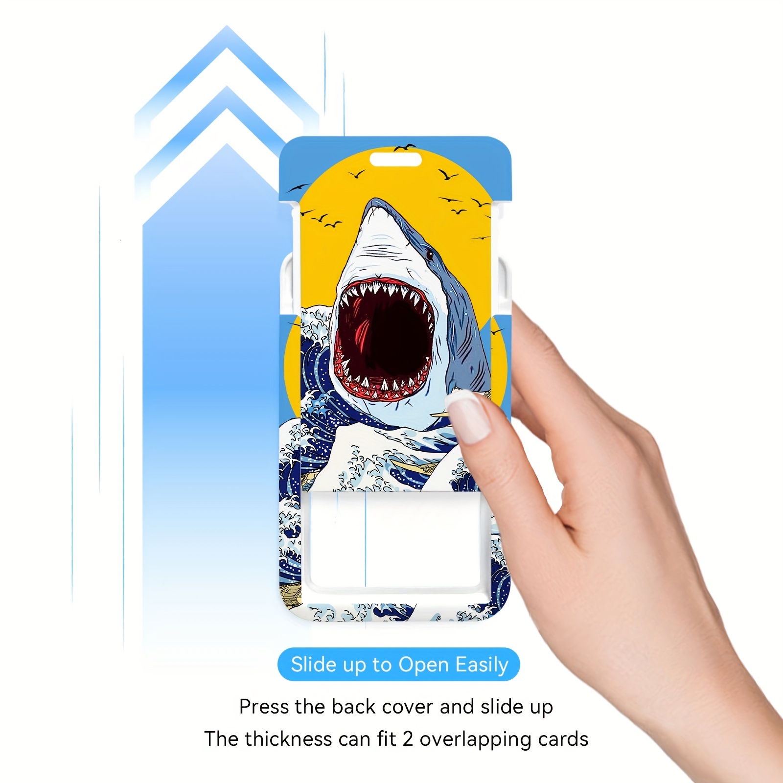 Id Badge Holder Retractable With Heavy Duty Reel Shark In - Temu Japan