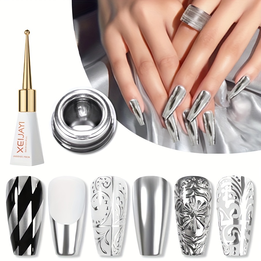 10 colors Sparkling Nail Foils with Mirror Effect - Charms Papers for Gel  Polish Transfer and Nail Decoration