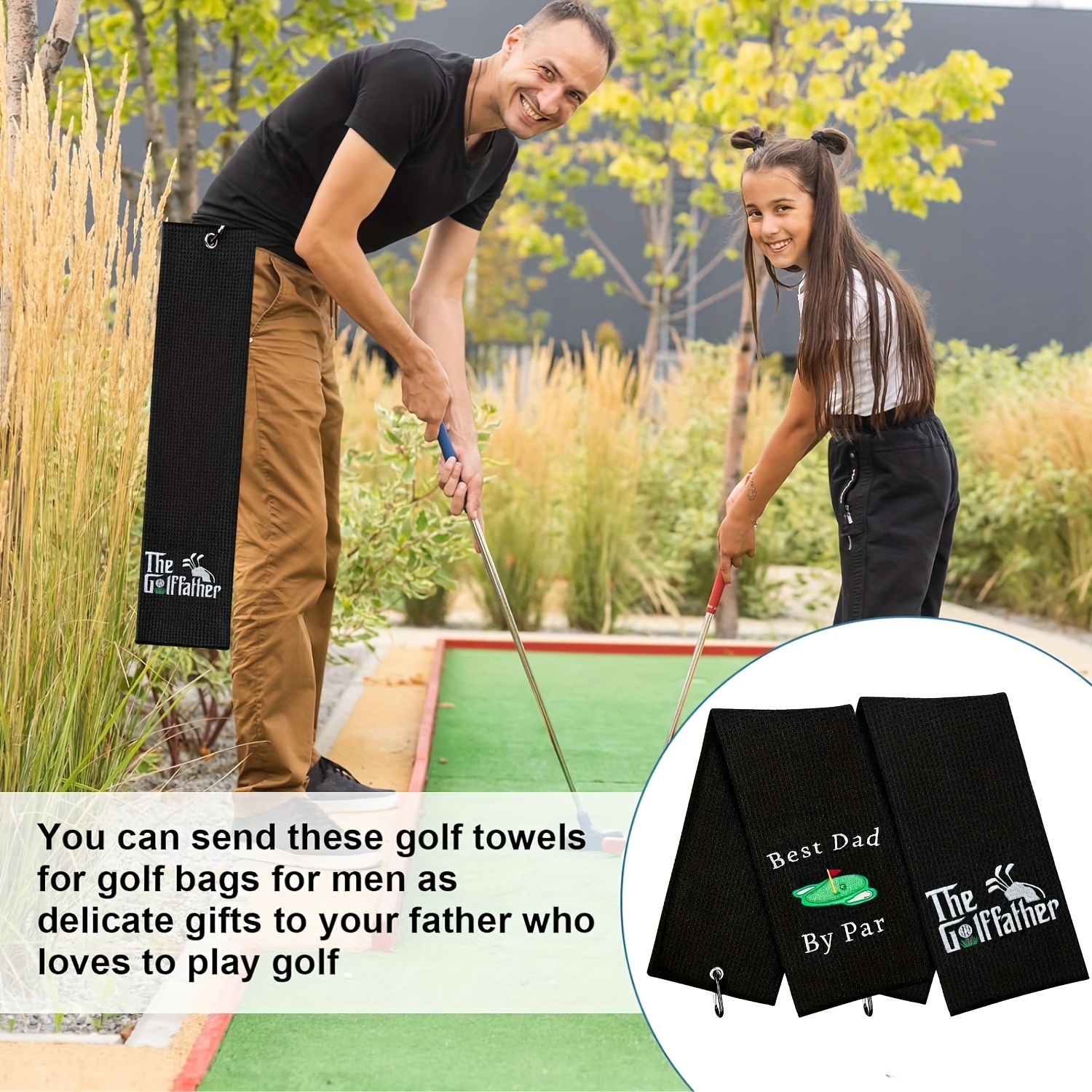 Funny Golf Towel With Carabiner Clip Golf Club Golf Bag - Temu