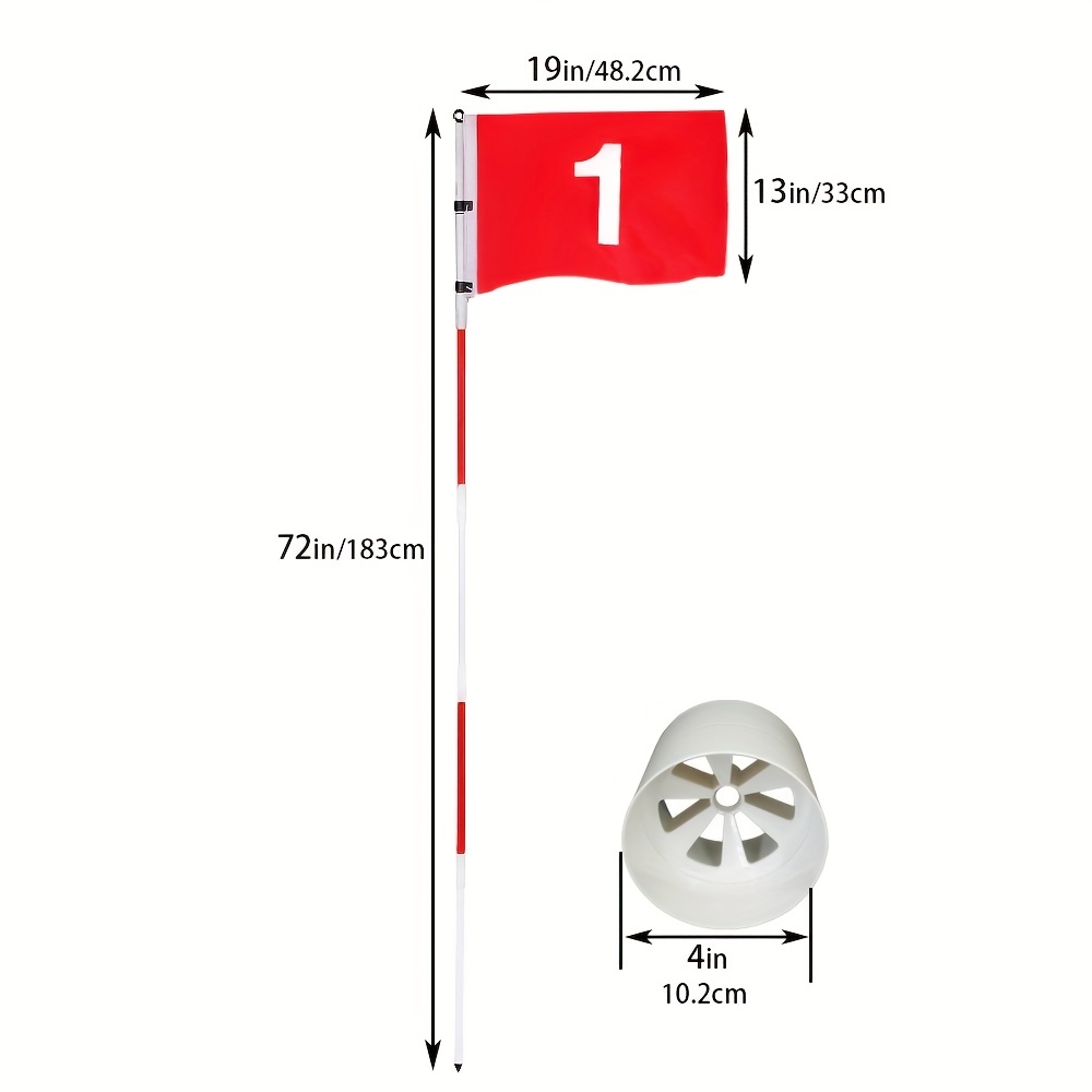 Golf Flagstick With Detachable Flag Cup Perfect For Backyard Temu