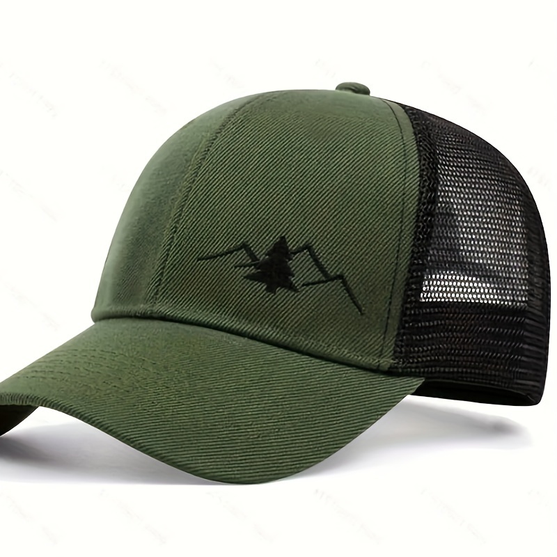 IMTD Embroidered Embellished Black Metal Paint Studs Adjustable Trucker Hat  Cap