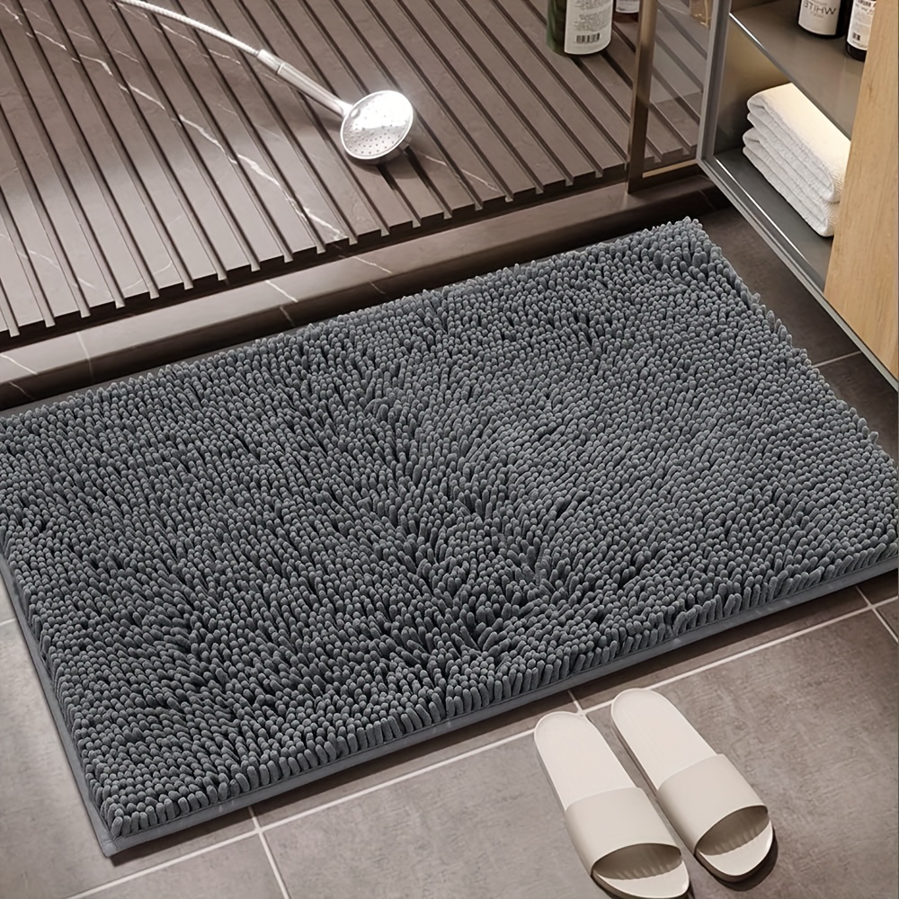 Bath Mat, Rubber Anti-slip Quick-dry Floor Mat, Super Absorbent Bathroom Rug,  Washable Ultra Thin Floor Mat For Bathtub, Shower Room, Sink - Temu