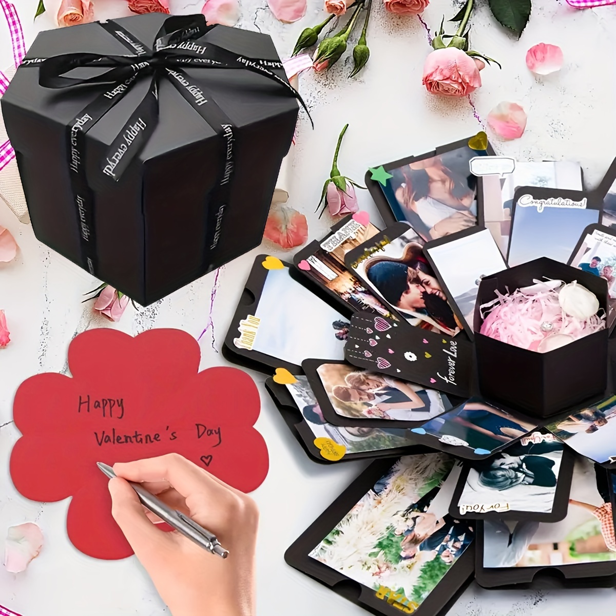 Diy Explosion Gift Box Love Memory Scrapbook Photo Album Box - Temu