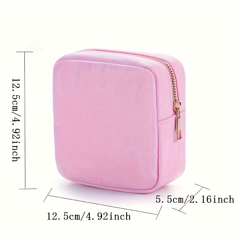 Gloppie Small Cosmetic Bag for Purse Womens Makeup Bag Mini Makeup Pouch  with Zipper & Strap Lipstick Bag Makeup Brush Pouch Makeup Accessories