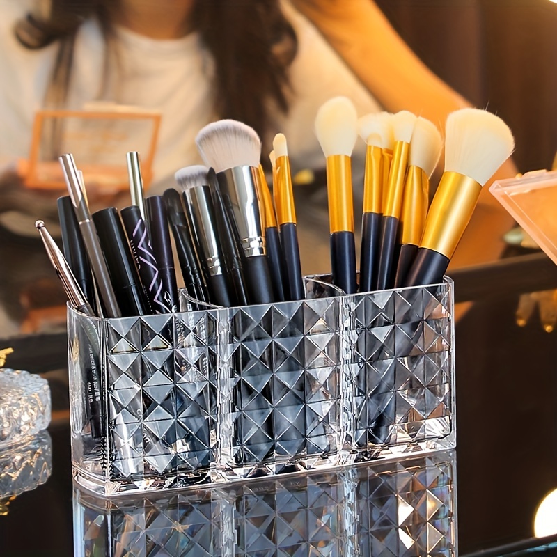 Makeup Brush Holder Organizer 3 Spazi Contenitore - Temu Italy