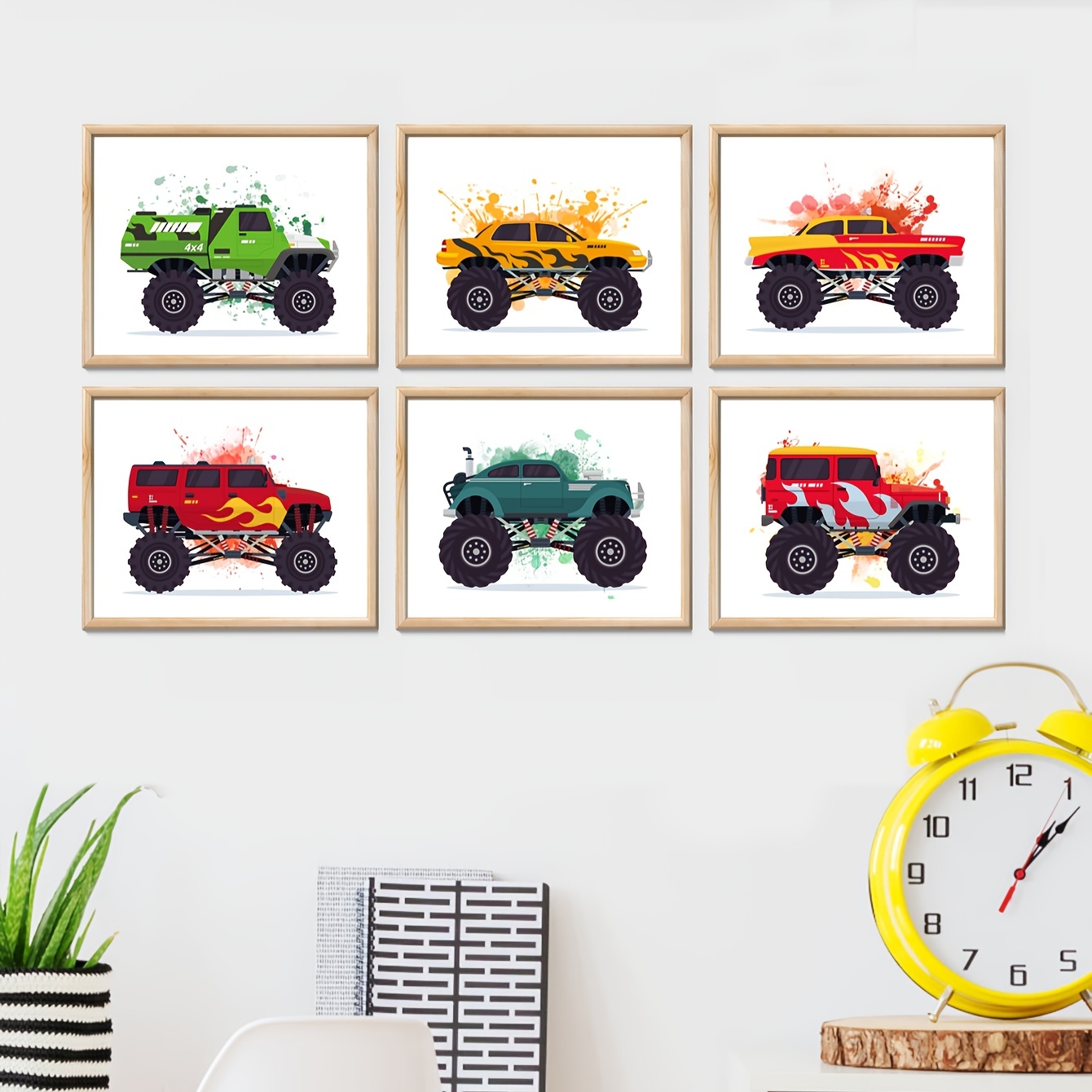 Monster Truck 4x4 - Kids Room Art - Framed Poster