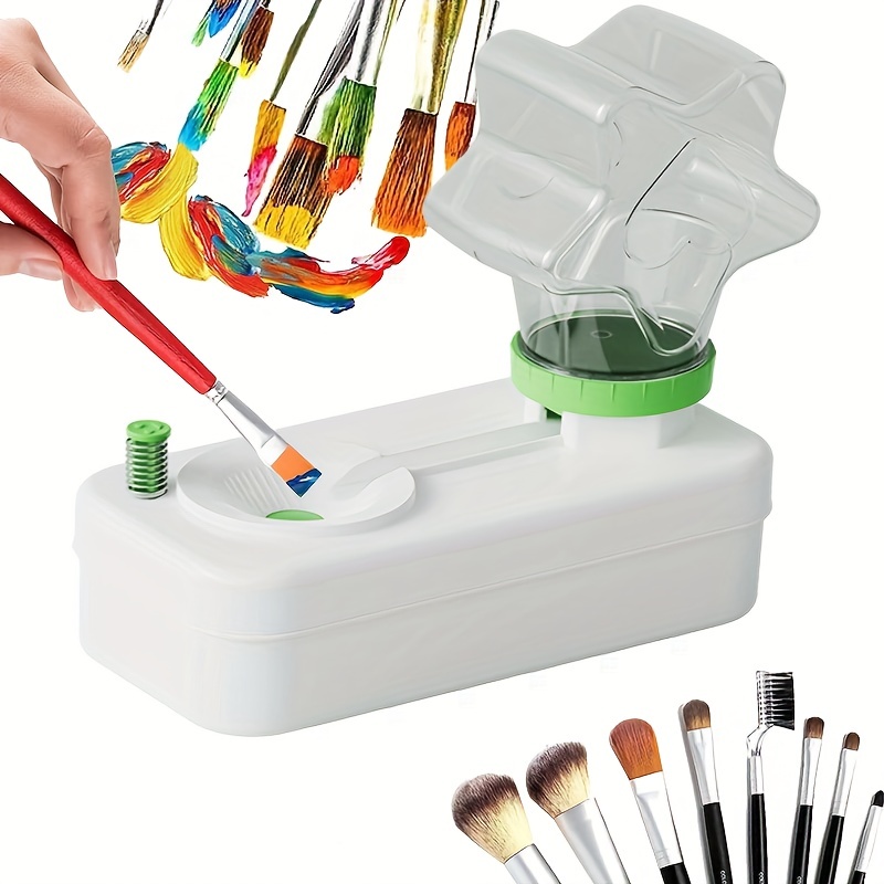 Brush Rinser Set Makeup Brush Cleaner Machine Painting Brush - Temu