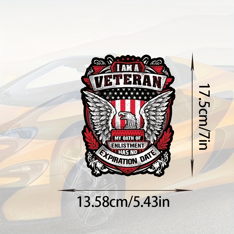 A Veteran Oath Enlistment No Expiration Date Decal Cars - Temu