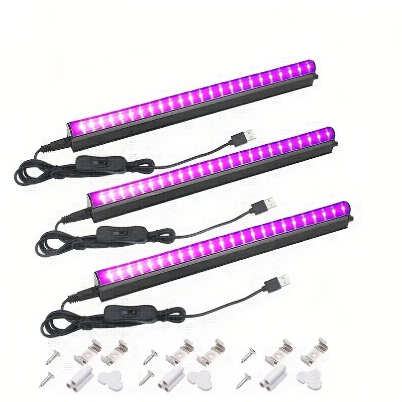 LED Blacklight LED Black Light Bar with Switch T8 LED UV Black Light Party  Decor