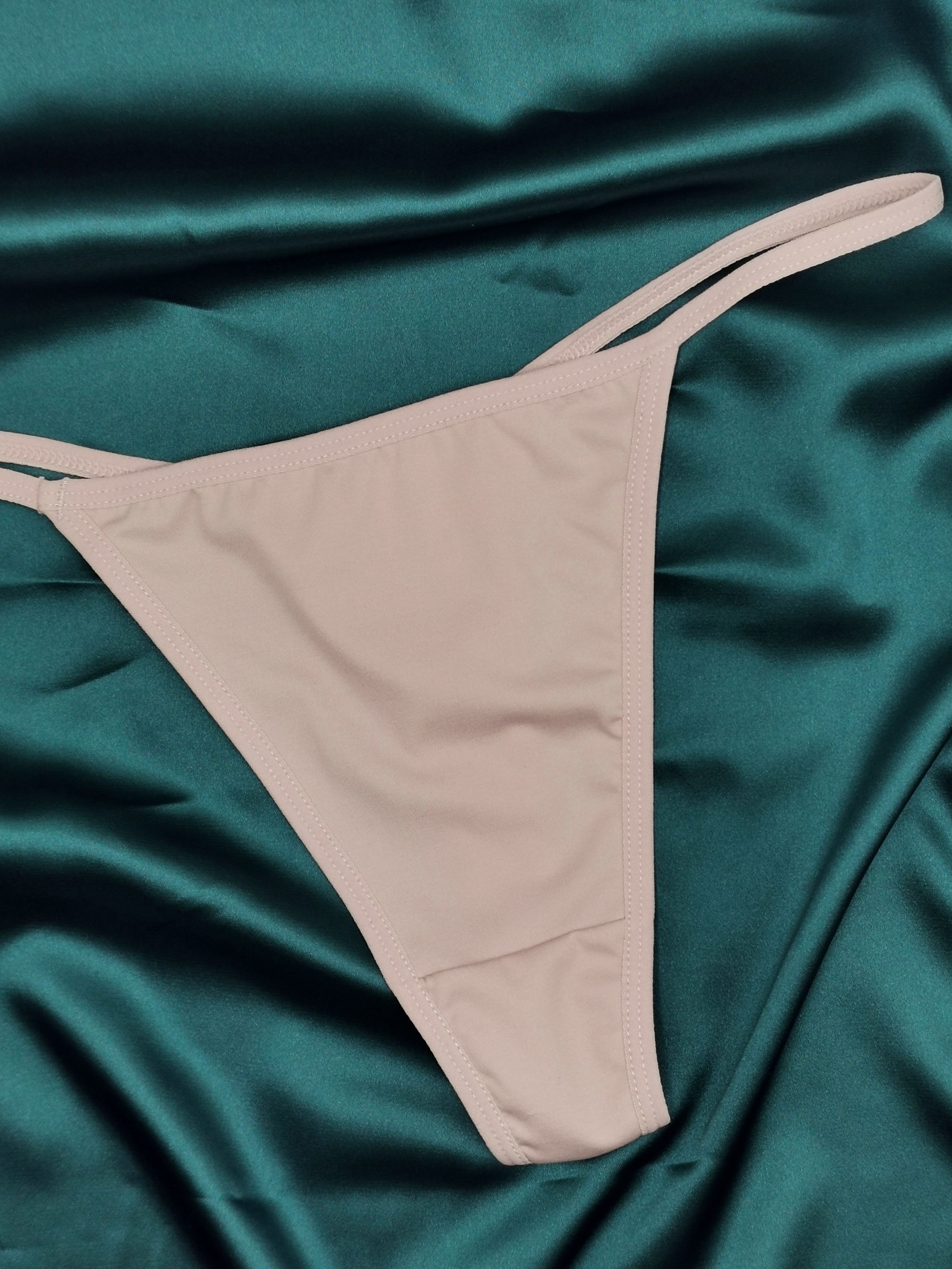 Solid Color Comfortable Women's Panties Stretchy Mini Bikini - Temu