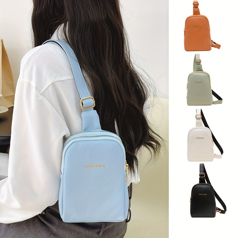 Trendy Simple Solid Color Shoulder Strap Adjustable - Temu