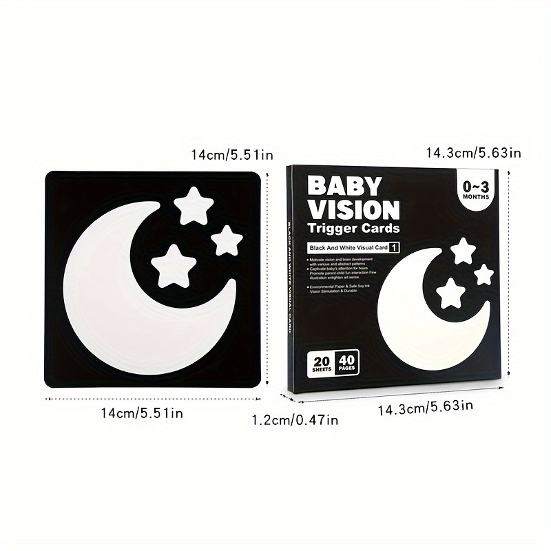 High Contrast Visual Cards for Infant Brain Development