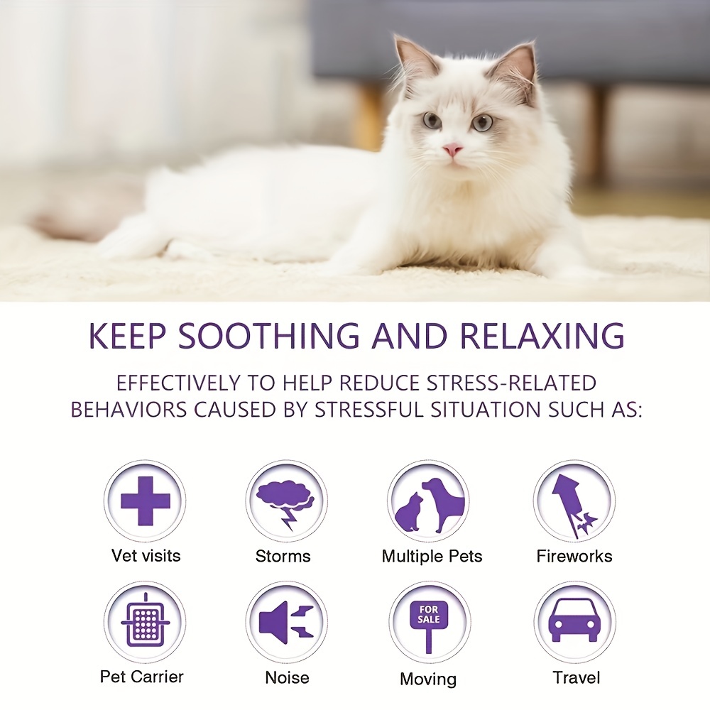 2pcs Pet Calming Collars For Cats & Dogs