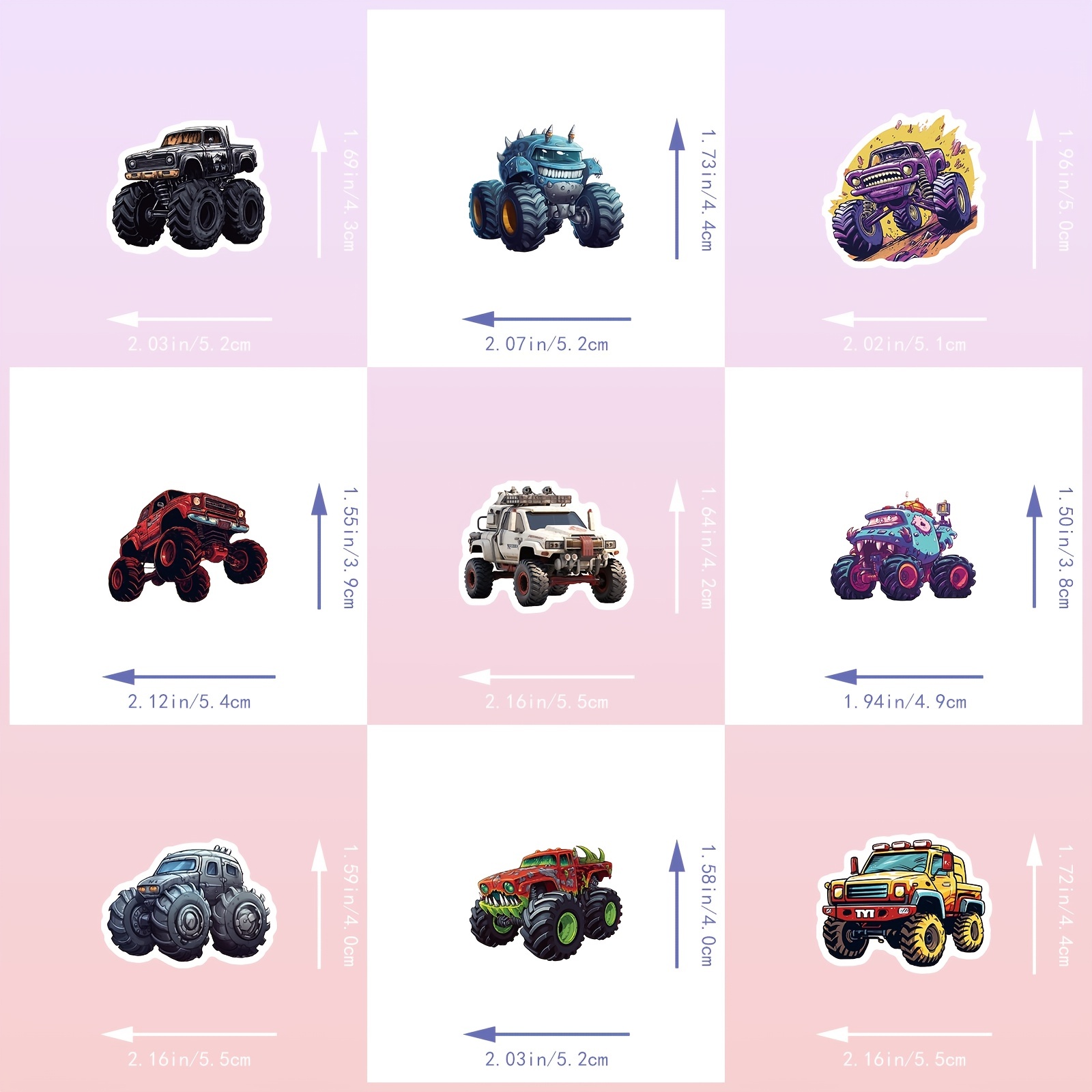 Monster Truck Stickers Truck Car Stickers Car Stickers - Temu