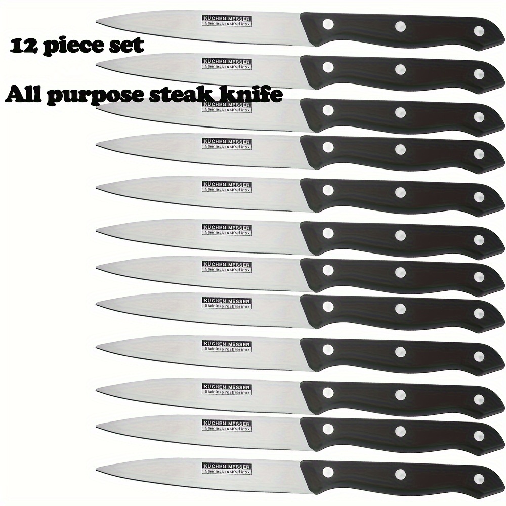Couteaux à Steak, Couteau de Table Acier Inoxydable 8 pièces, Set