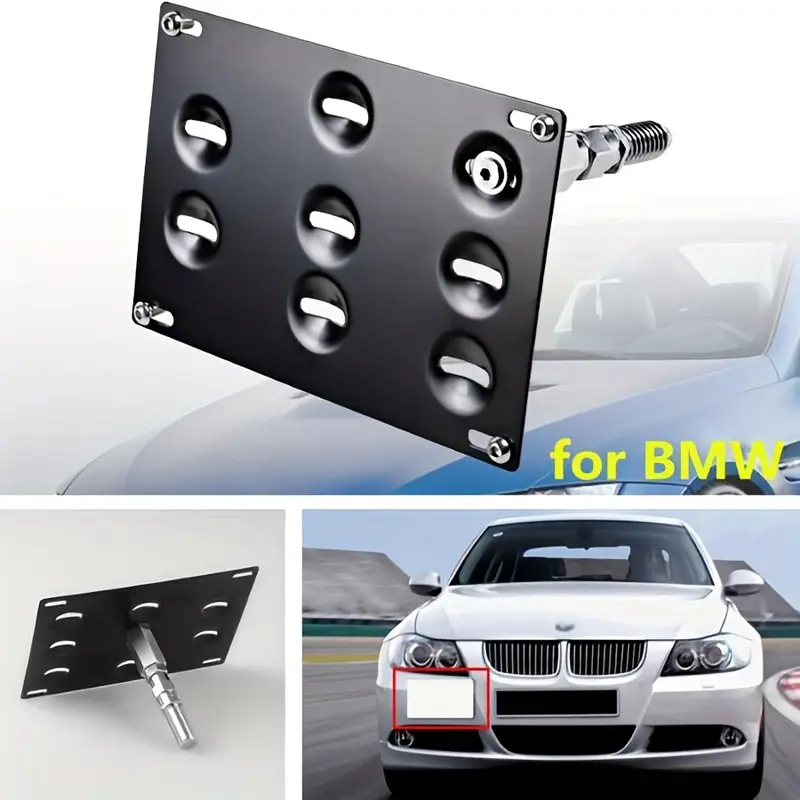 Front Bumper Tow Hook License Plate Mount Bracket Holder Bolt On Bar  Accessories For 1 3 5 X5 X6 F10 F11 F25 F26, Shop The Latest Trends