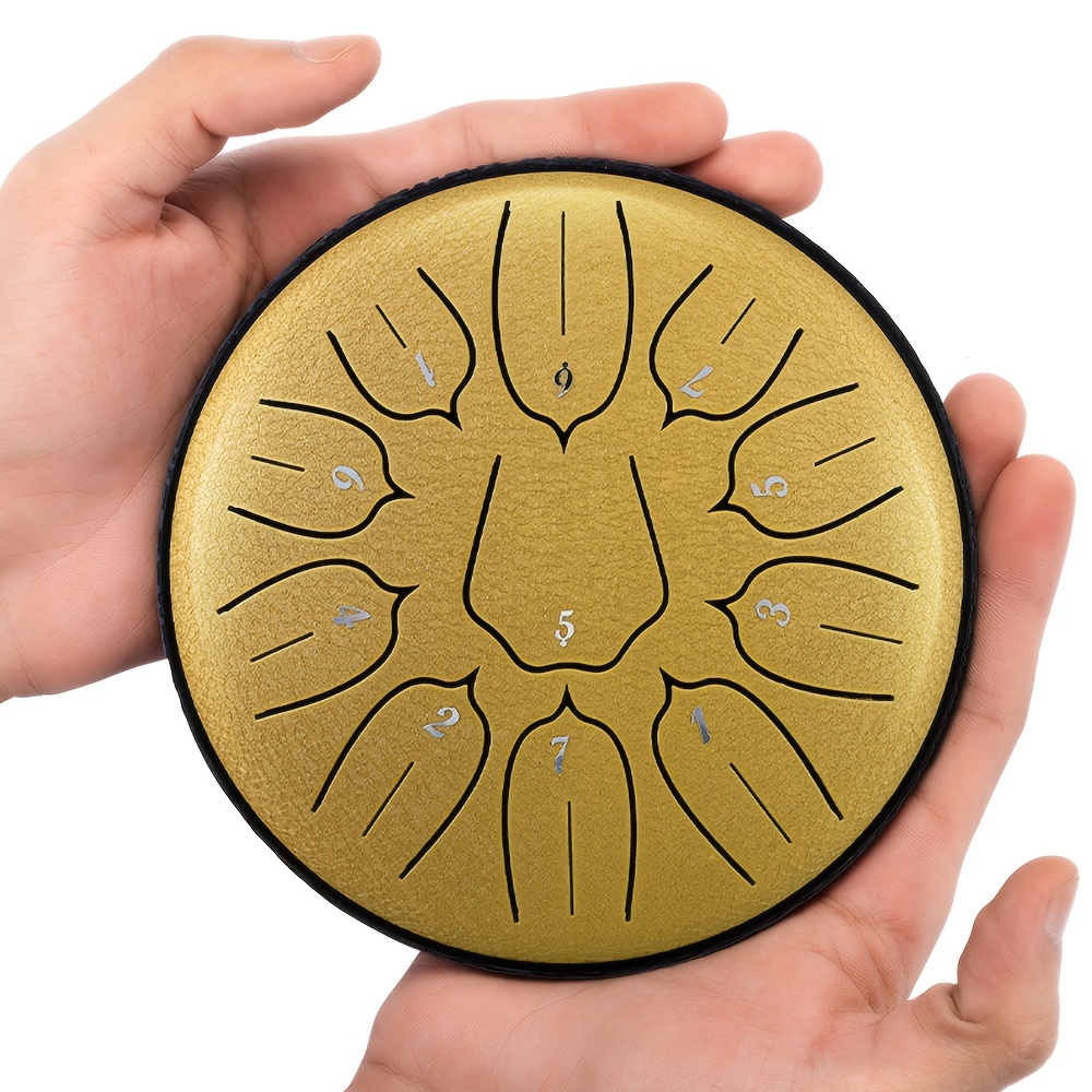 Hluru 11 Tone Mini Steel Tongue Drum 6 Pouces Ethereal Drum - Temu