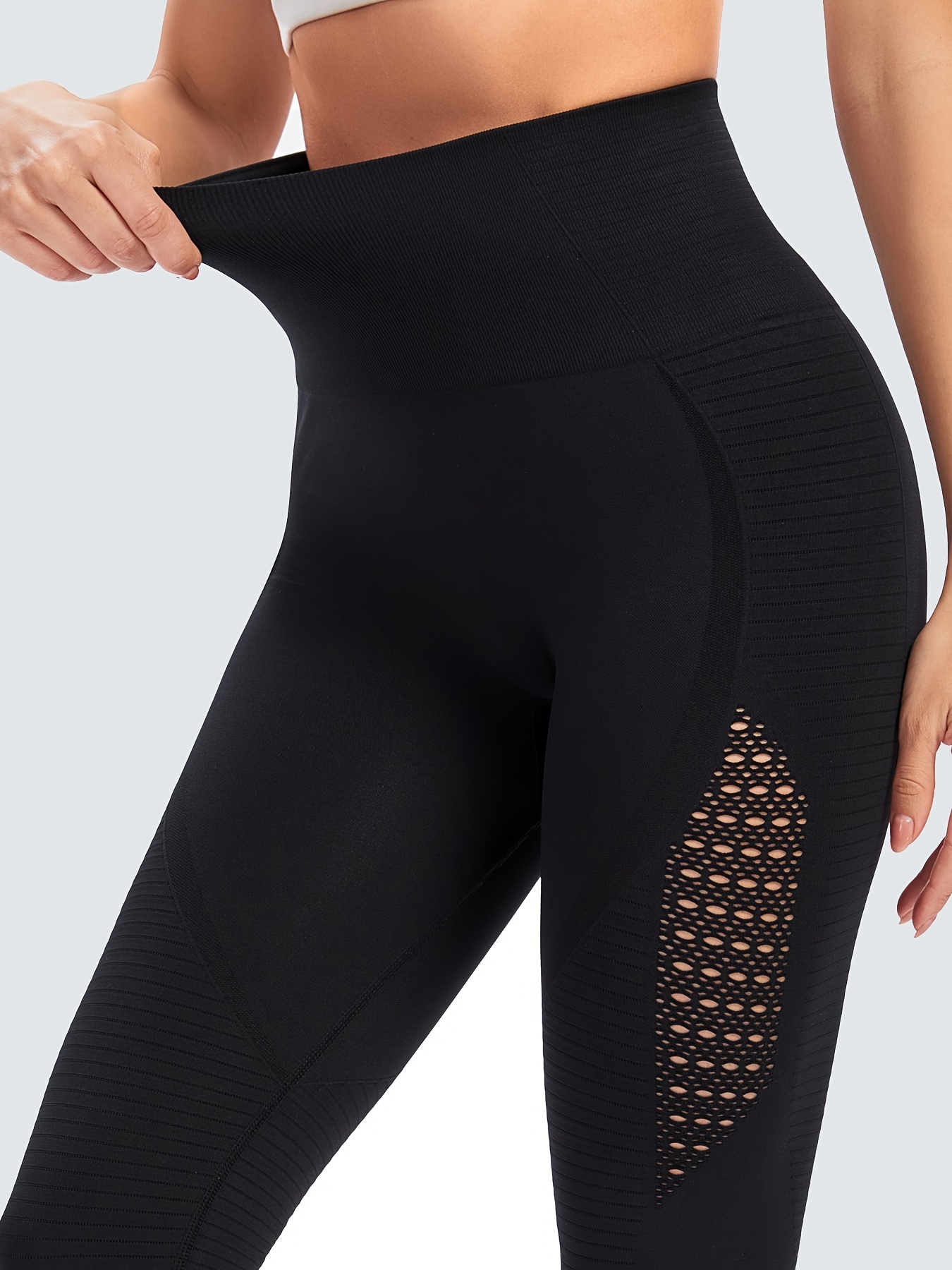  ShoSho Womens High Waist Yoga Pants Tummy Control Butt Sculpting  Leggings Athleisure Workout Compression Tights W/Side Pockets & Reflective  Mesh Panels Black Small : Clothing, Shoes & Jewelry
