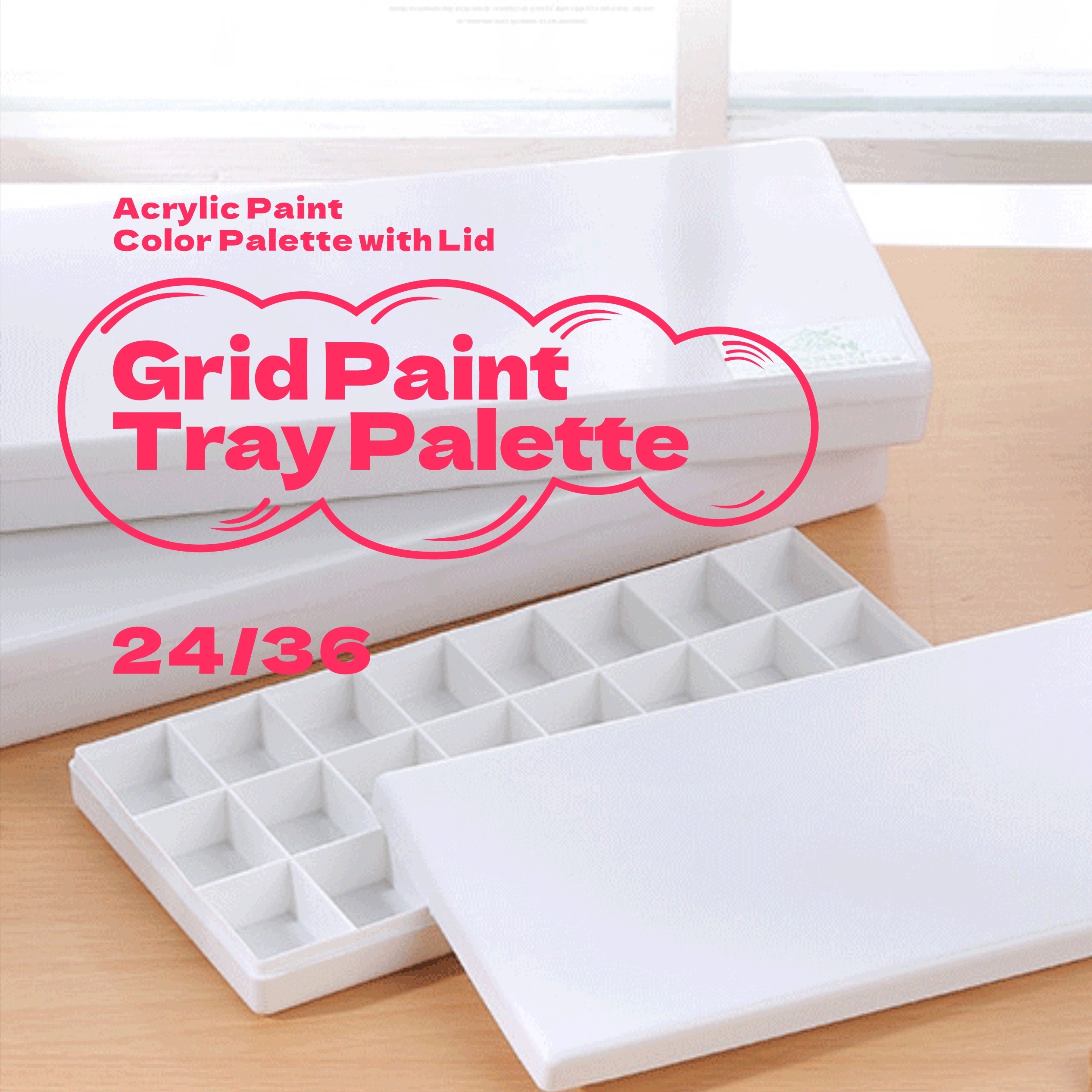 White Hard Cover Paint Tray Palette: Perfect For Students - Temu