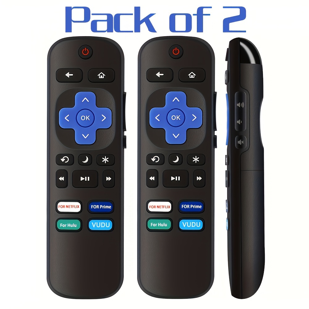 Télécommande universelle pour Roku TV, remplacement pour TCL/Hisense/Sharp  Roku TV, télécommande TV avec Netflix Disney+/Hulu/Prime 