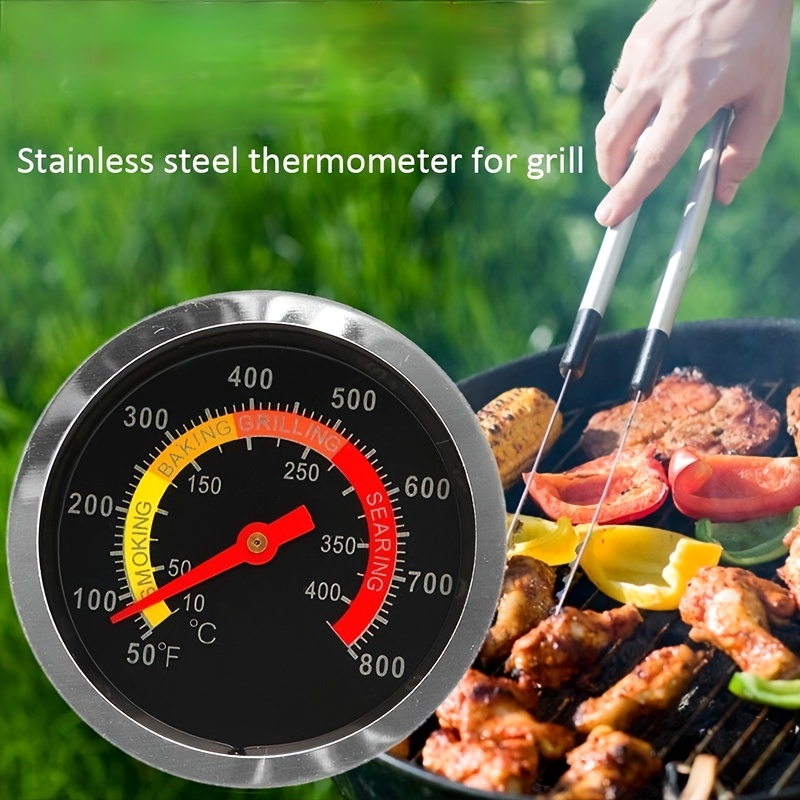 Smoker Thermometer, Stainless Steel, 3-In.