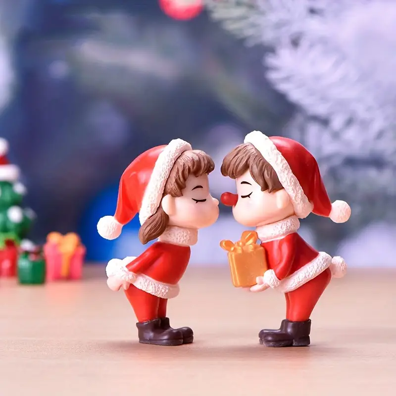 Christmas Couple Table Top Decoration, Home Decoration, Can Do Car Interior  Decoration,student Couple Gifts,mini Christmas Couple Figurine Doll Diy  Ornament Toy Lovers Statue - Temu