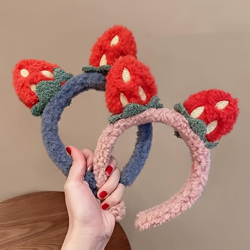 Les filles 3D Strawberry Design Hair Hoop Headband Hair
