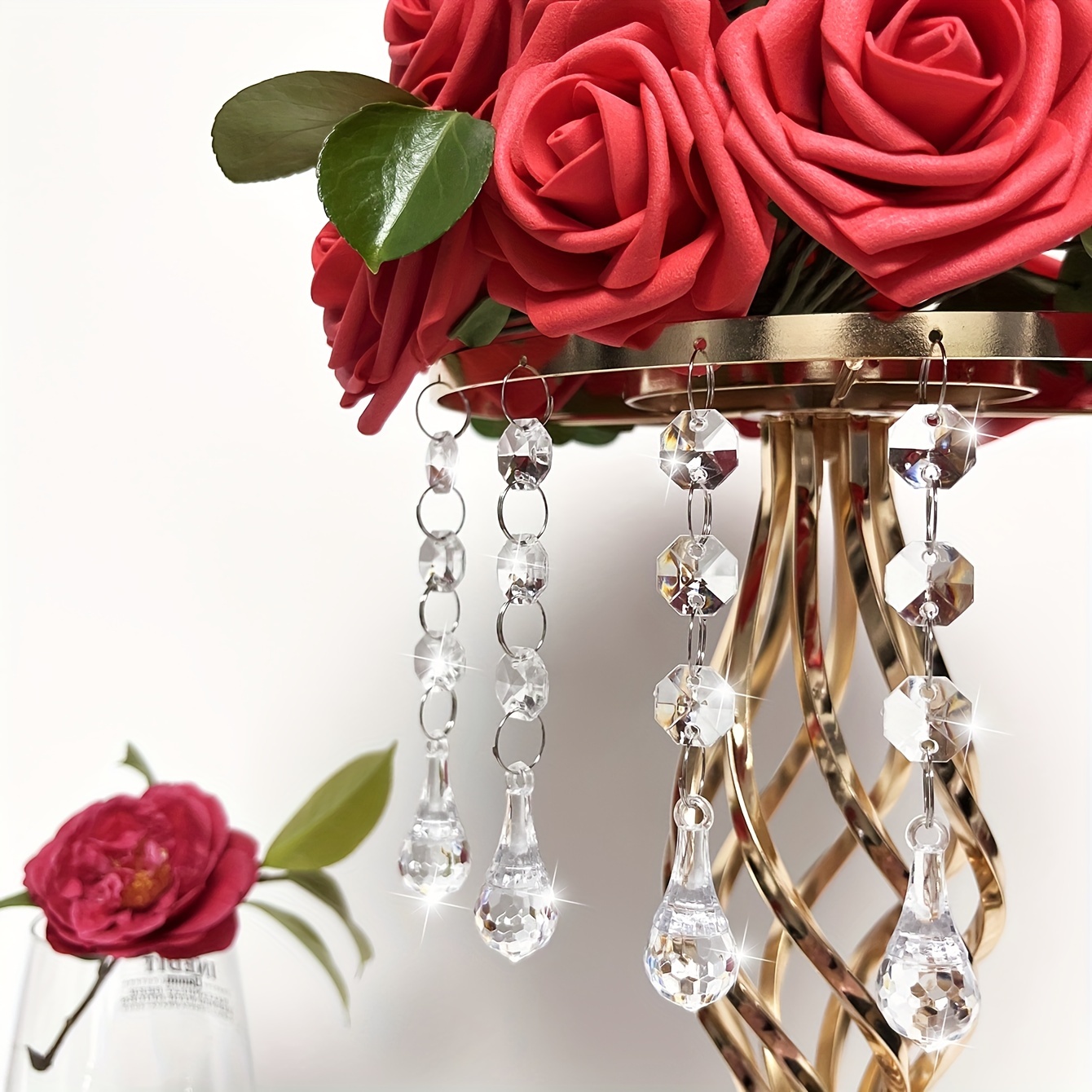 Adornos de cristal para árbol de Navidad - Cristales colgantes para centros  de mesa, reemplazo de candelabros acrílicos y decoraciones de bodas