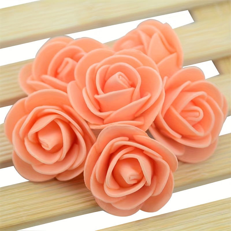 Slopehill Mini Artificial Rose Flower Head Simulation Foam Rose 50