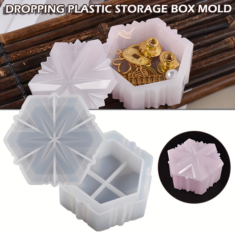 Diy Crystal Multi layer Storage Box Jenga Resin Mold With - Temu