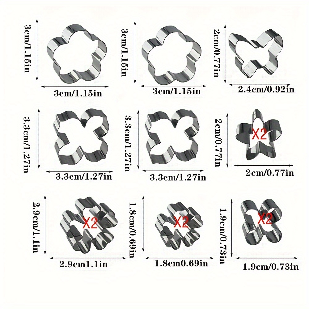 Mini Flower Butterfly Cookie Cutters Metal Pastry Cutter Set - Temu