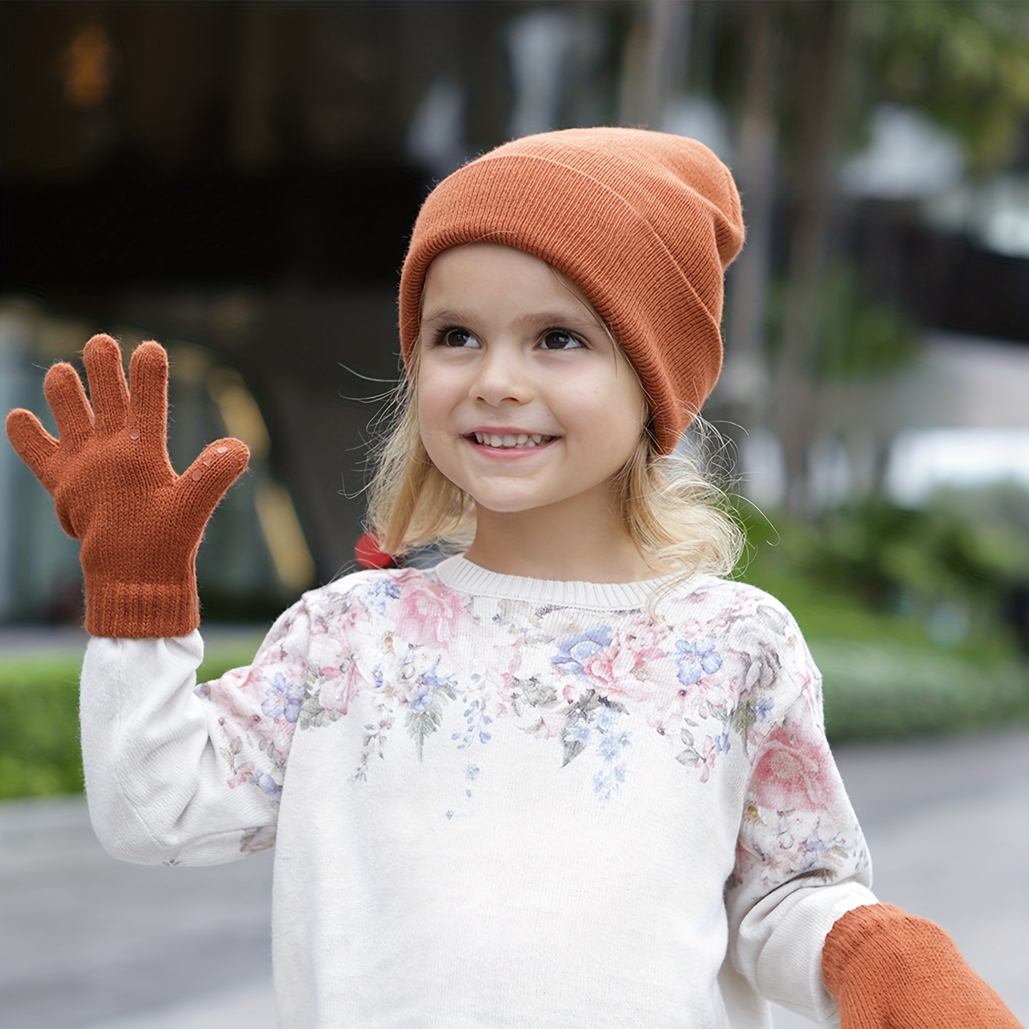 Toddler girl hat store and gloves