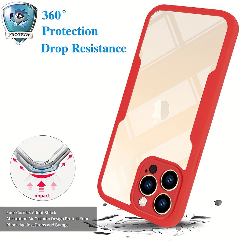 360 full protection transparent phone case for iphone 14 pro max front soft film hard back cover for iphone 11 12 13 15 pro max x xs xr 8 7 plus mini se case 2
