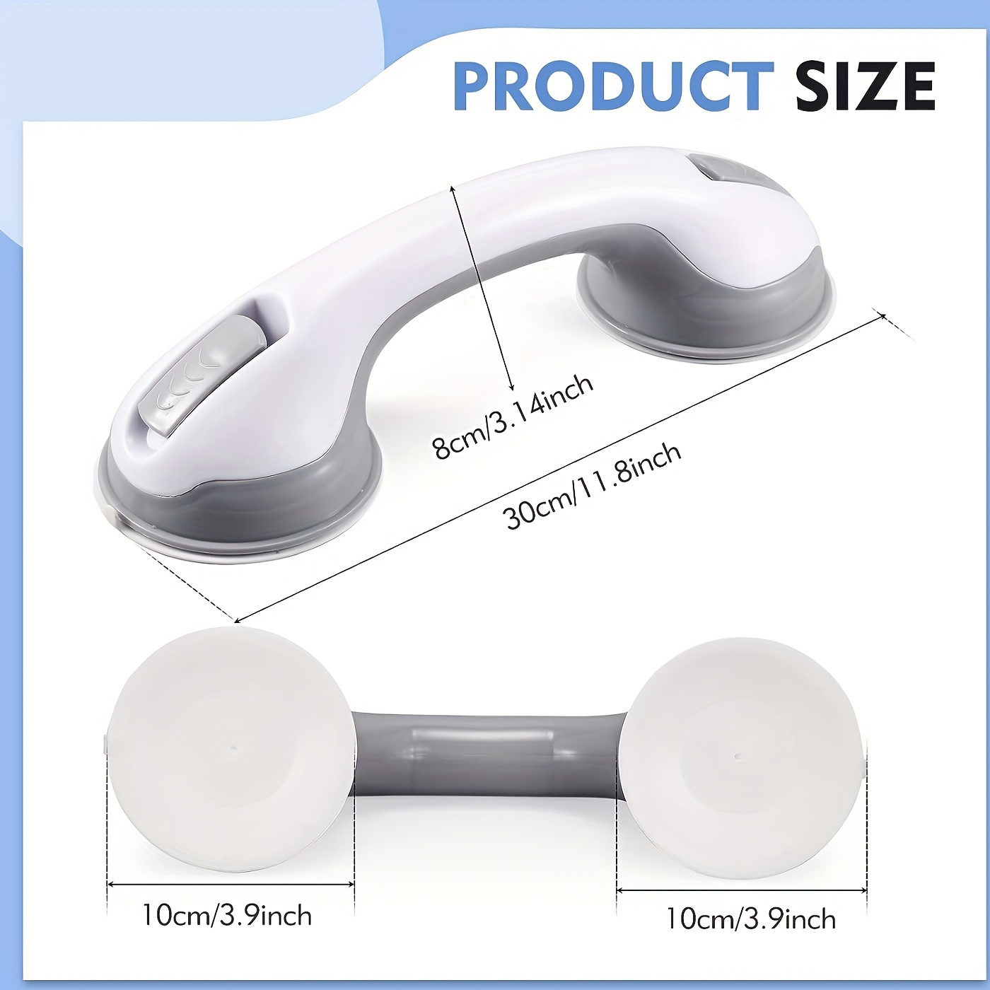 Grab Bars Shower Shower Handle Strong Suction Cup Grab Bar - Temu