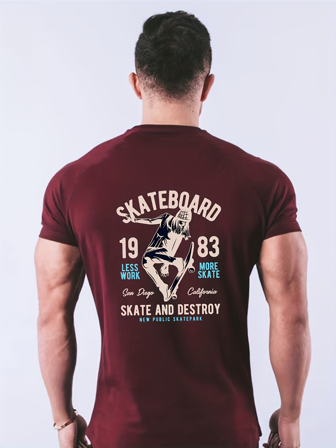 Vintage Skater Clothes for Men Skateboard T-Shirt
