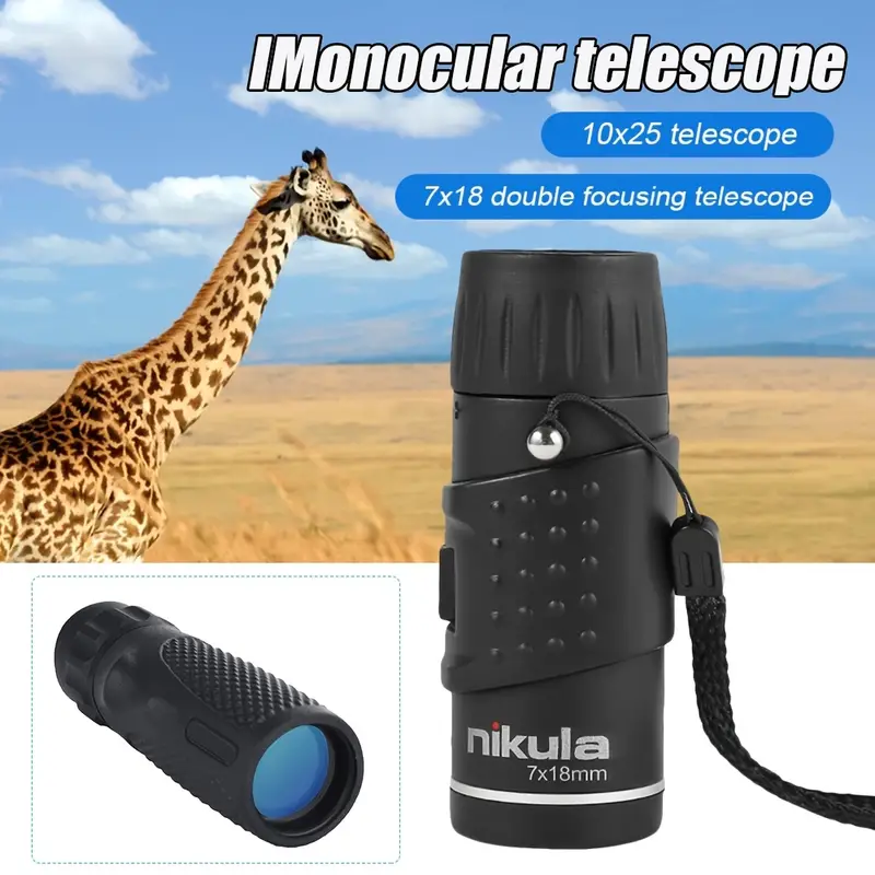 portable pocket monocular telescope 7x18 spotting monoscope for outdoor hunting bird watching super foot bowl game watching details 0