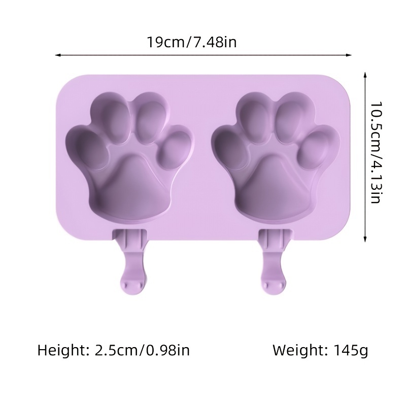 Ice Cube Tray Cat Paw Foot Shaped Stick Ice Cream Popsicle Making Molds