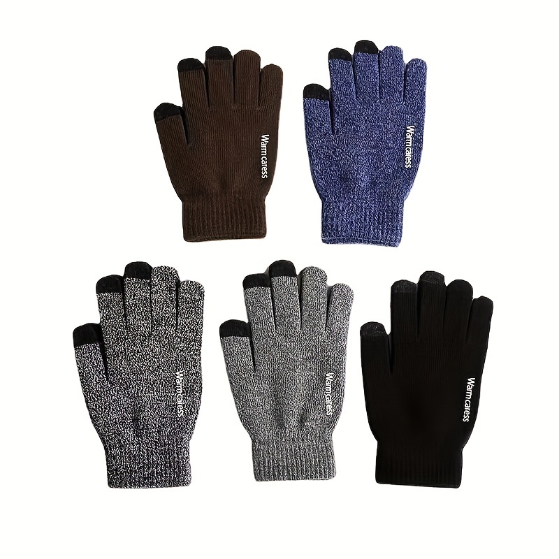 1 par de guantes de pantalla táctil de otoño e invierno para - Temu