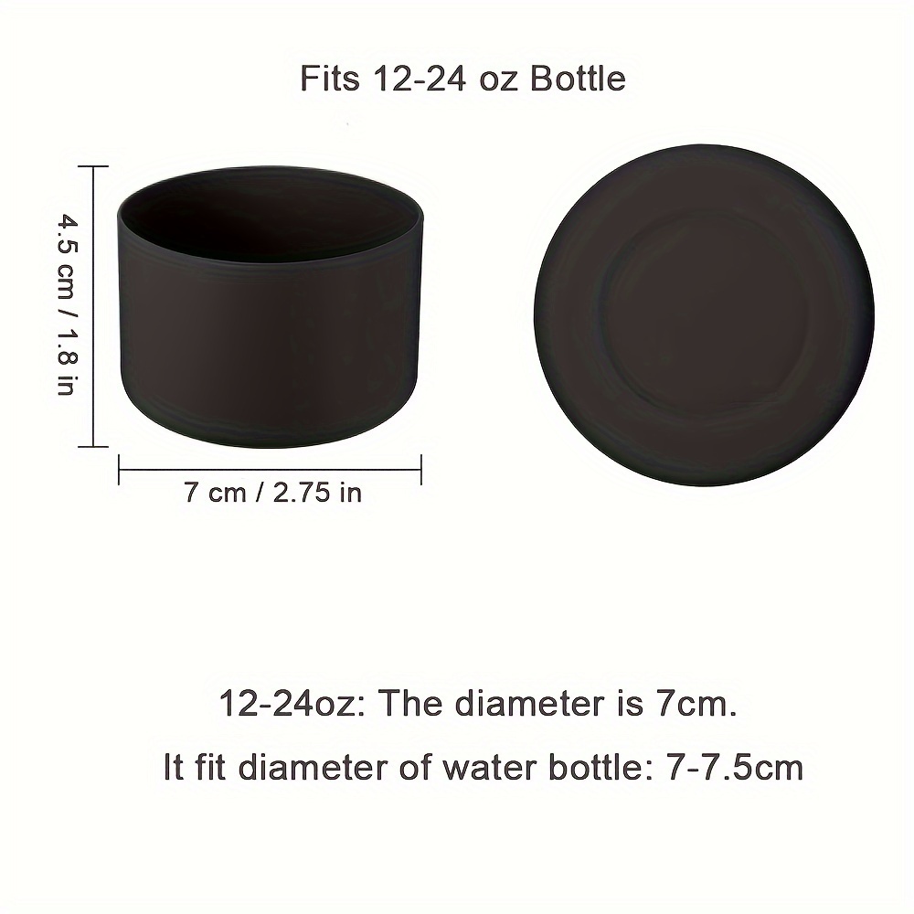 Silicone Boot Anti-slip Bottom Sleeve Cover Sport Water Bottles Flask  Accessories Fit for 12&24oz / 32&40oz Hydro Flask Bottle 